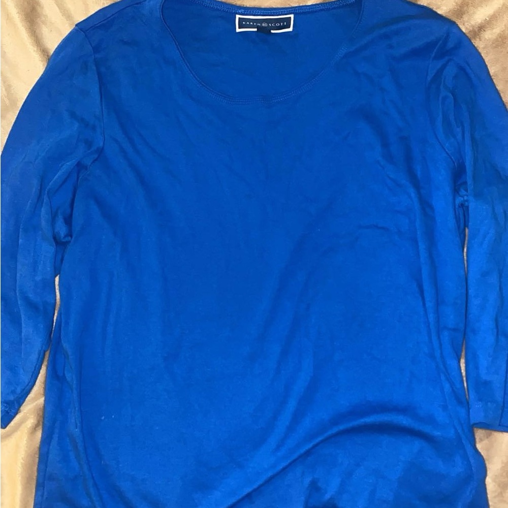 Karen Scott Royal Blue Top